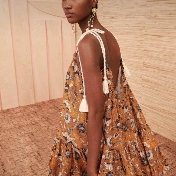 Ulla Johnson Trula Tiered Voile Mini Dress Oleander Flowy Trapeze XS Preowned - Picture 3 of 11